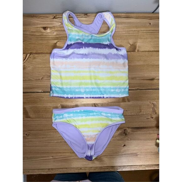 Eddie Bauer Girls Reversible 2 Piece Swim Set - Picture 1 of 3